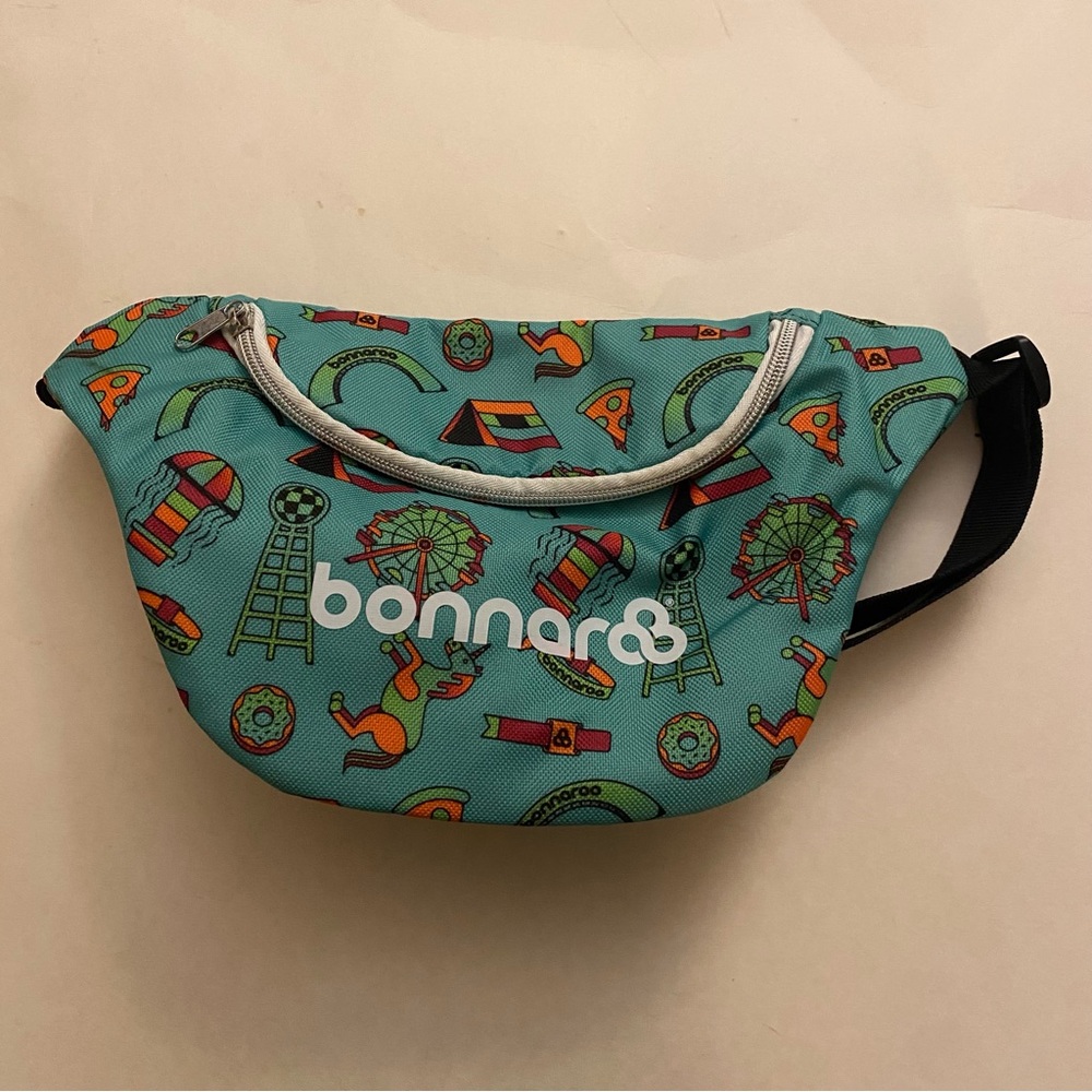 Bonnaroo turquoise teal unicorn donut Ferris wheel  graphic Fanny pack bag